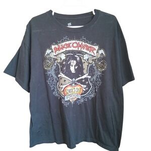 Alice Cooper School's Out Graphic SS Tshirt Black XL Band Merch EUC